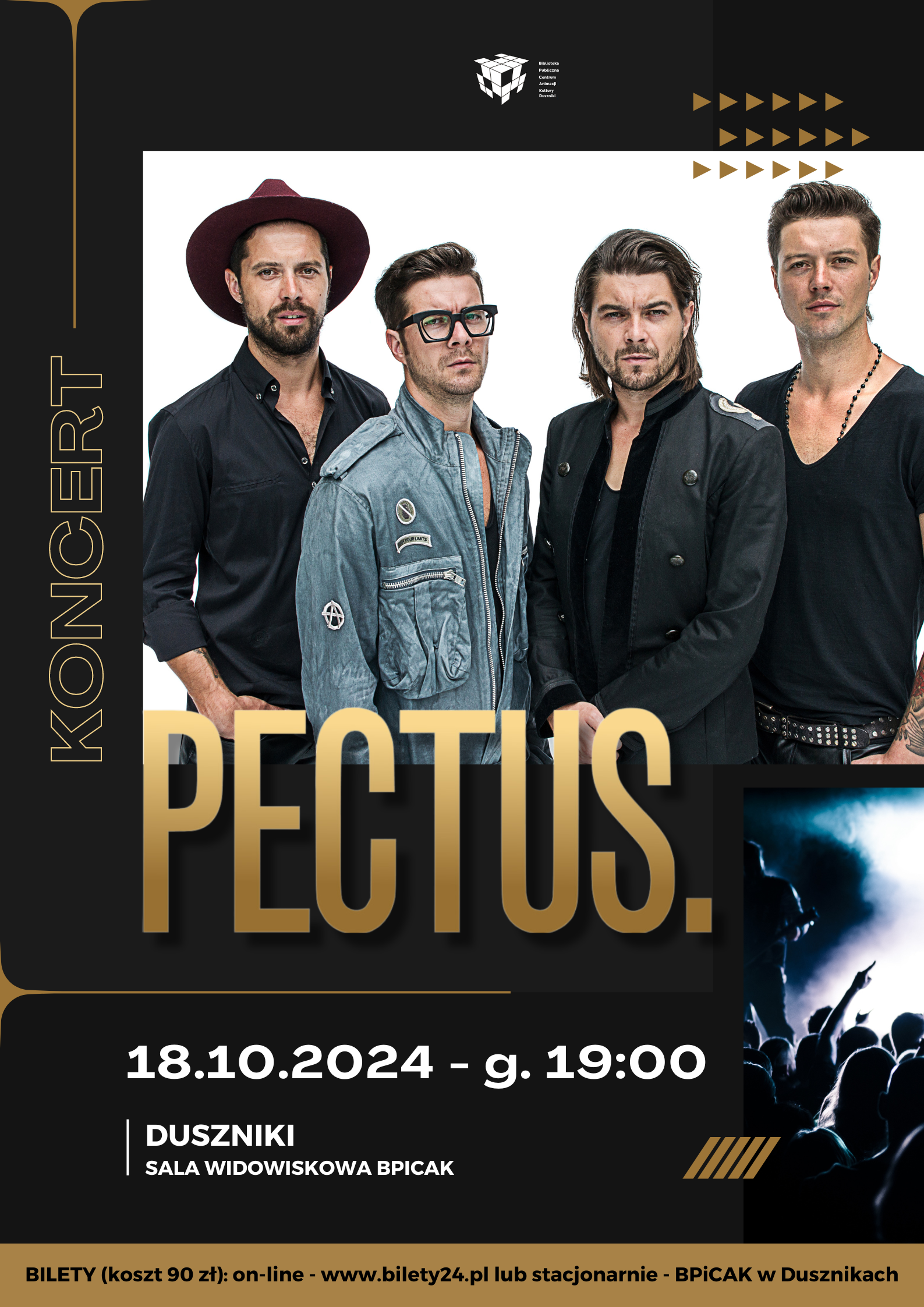 Plakat koncertu zespołu PECTUS